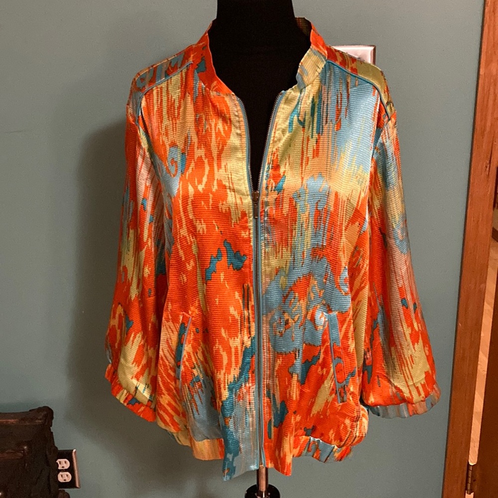 Ruby Rd. Woman’s Silky Zip Up Jacket - image 1